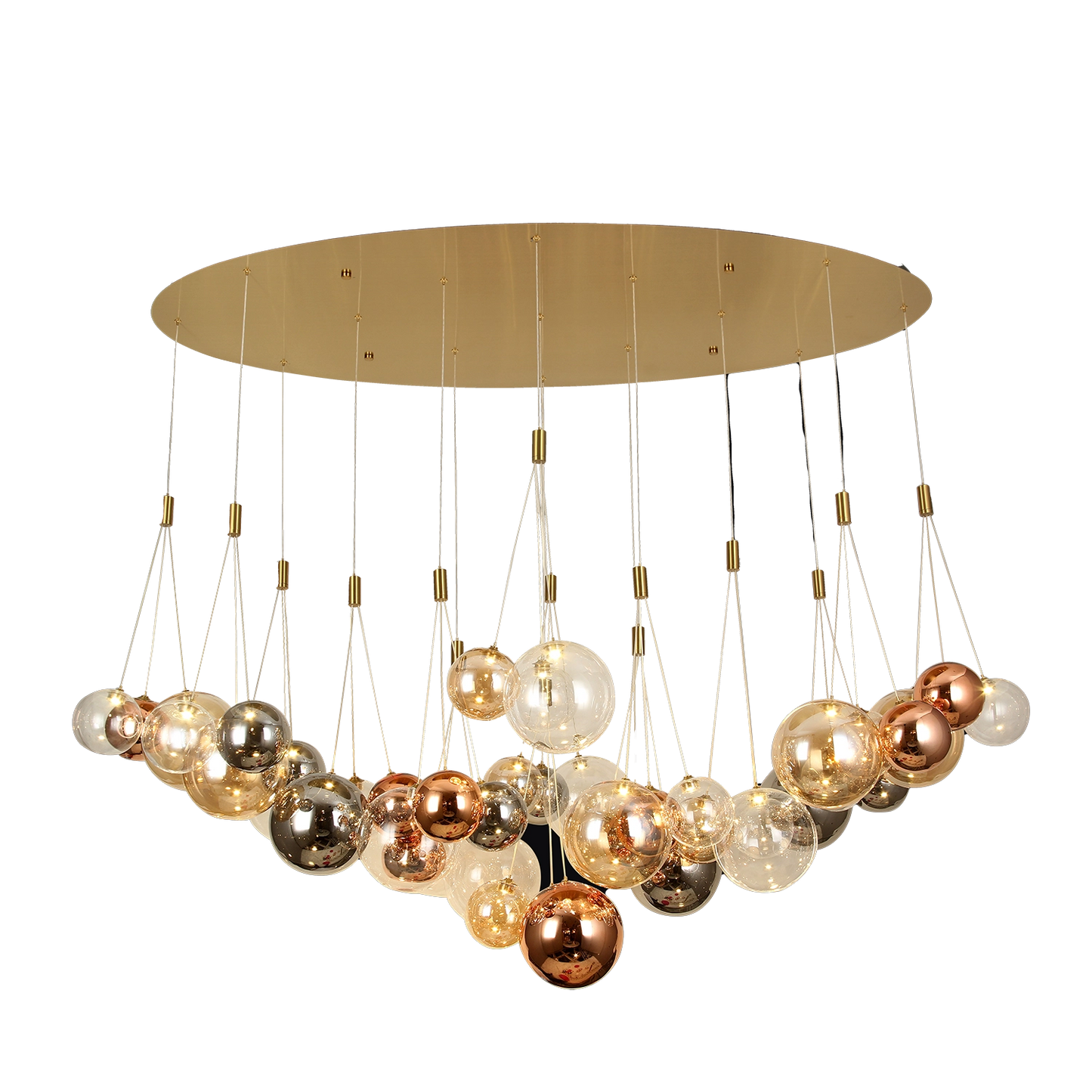 TRICOLOR DRIFT - OVAL CHANDELIER