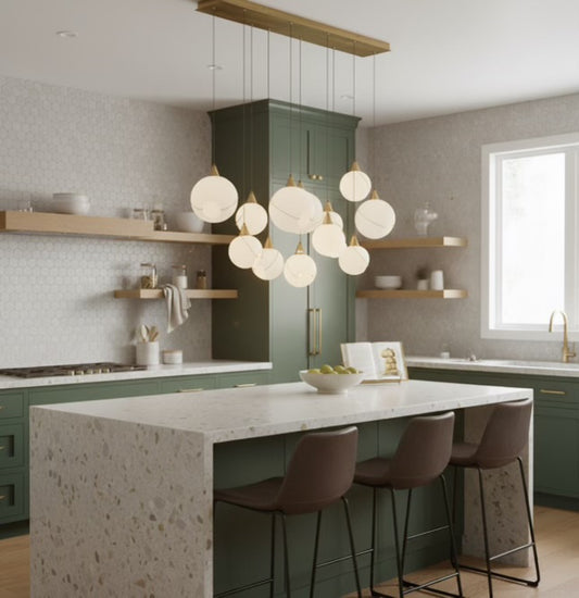 CELINA 60" OPAL GLASS LINEAR CHANDELIER- 13 LIGHTS