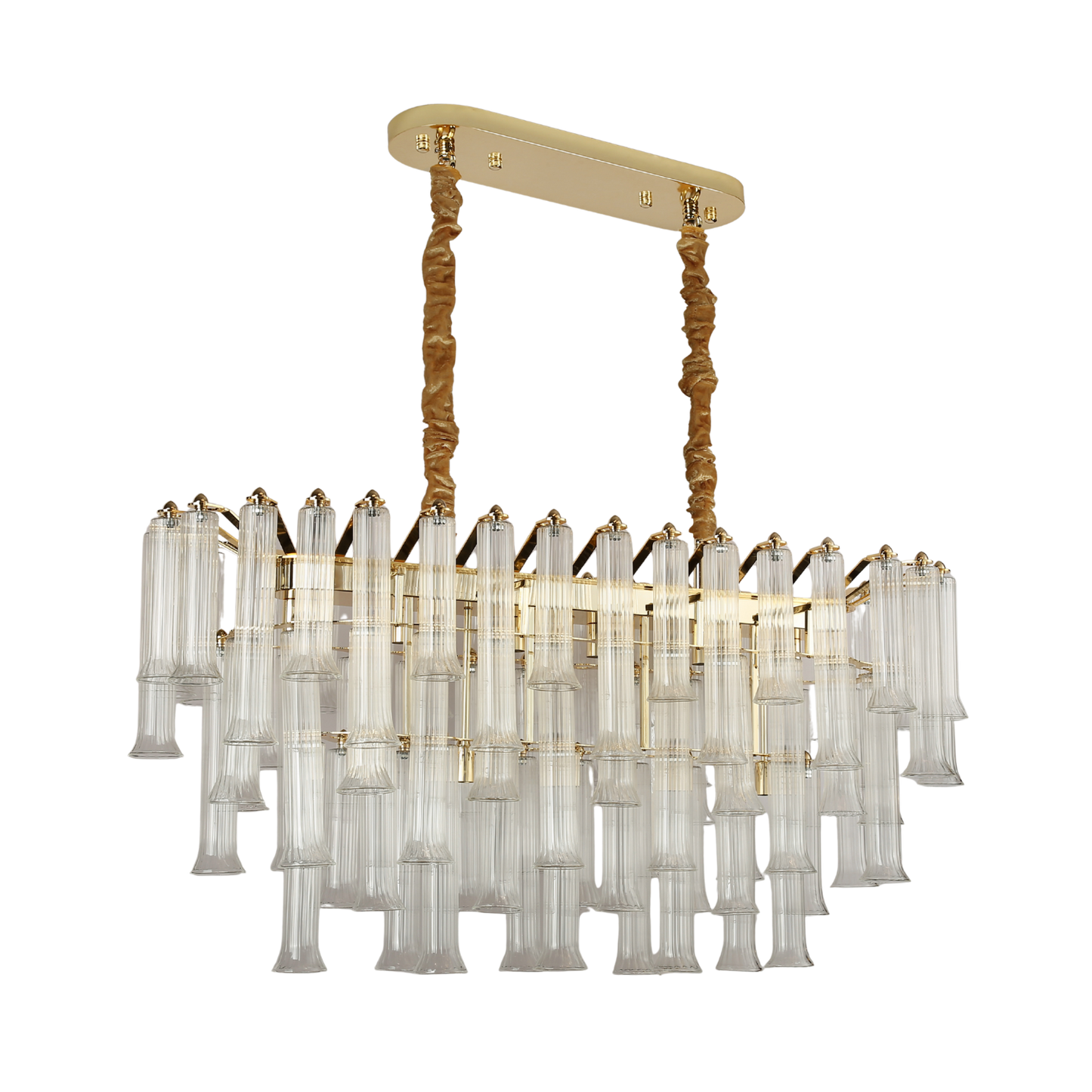CELESTA FLUTE 47" RECTANGULAR CHANDELIER