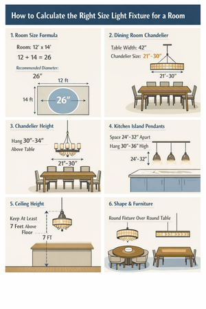 How to Calculate the Right Size Light Fixture for a Room