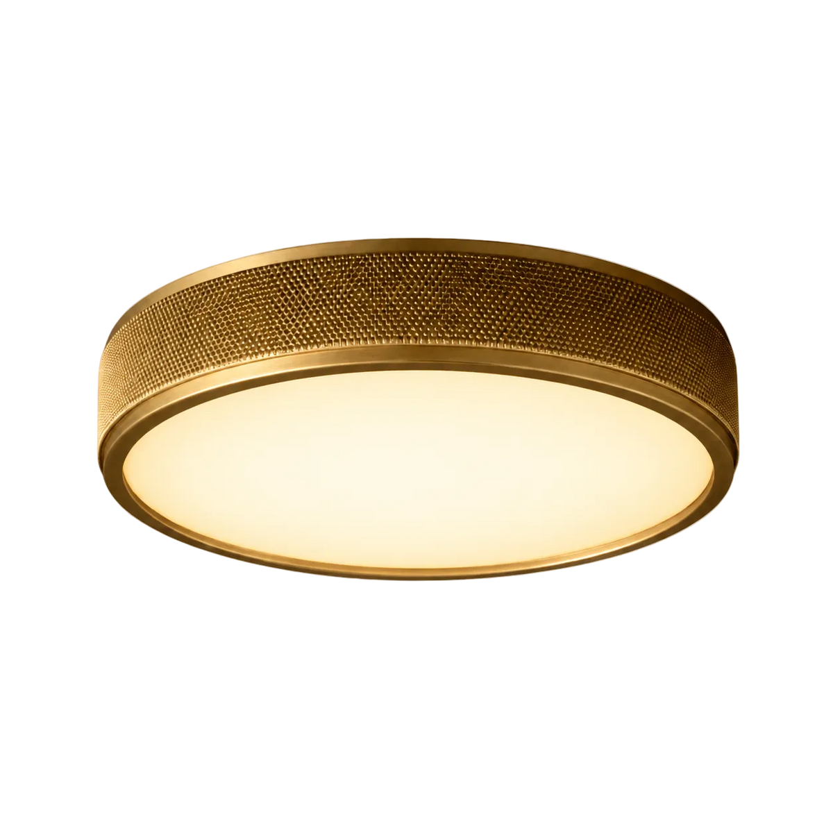 Luxury flush mount and semi-flush ceiling lights in aged brass and glass — Azzaro Home