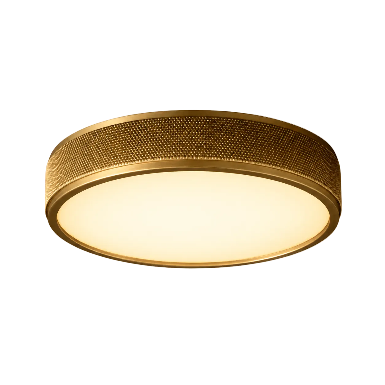Luxury flush mount and semi-flush ceiling lights in aged brass and glass — Azzaro Home