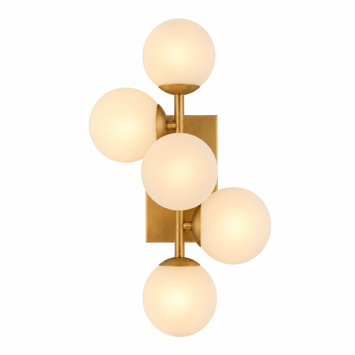 Globe wall sconces in opal clear and multi-color glass for hallways and dining accents — Azzaro Home Luxury Lighting