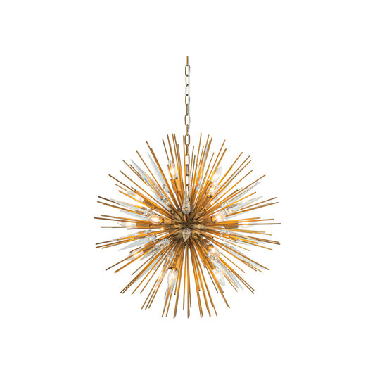 GOLDEN SPIRE 28" CHANDELIER