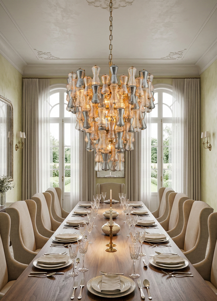 Vega 35" Multi Color Chandelier