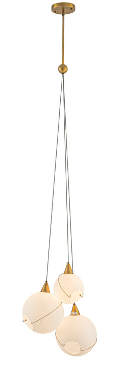 CELINA OPAL GLASS PENDANT - 3 LIGHTS