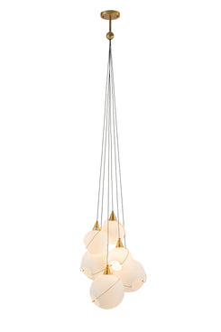 CELINA OPAL GLASS  PENDANT - 6 LIGHTS
