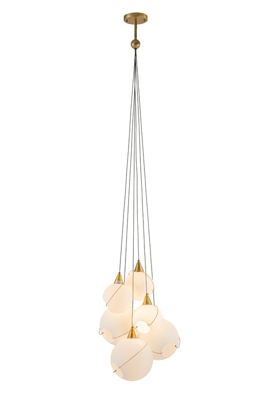 CELINA OPAL GLASS  PENDANT - 6 LIGHTS