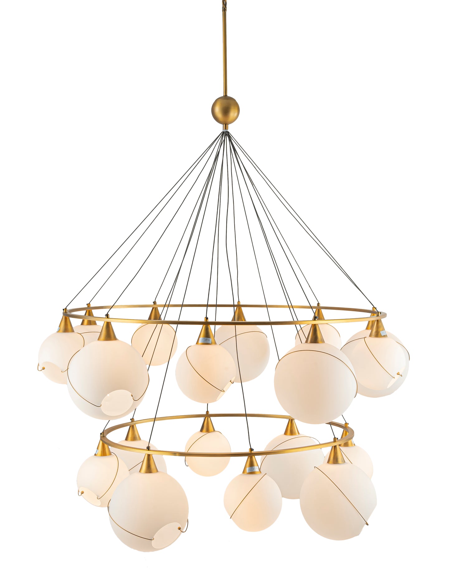 CELINA OPAL GLASS  CHANDELIER - 18 LIGHTS
