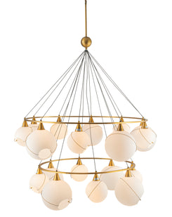 CELINA OPAL GLASS  CHANDELIER - 18 LIGHTS