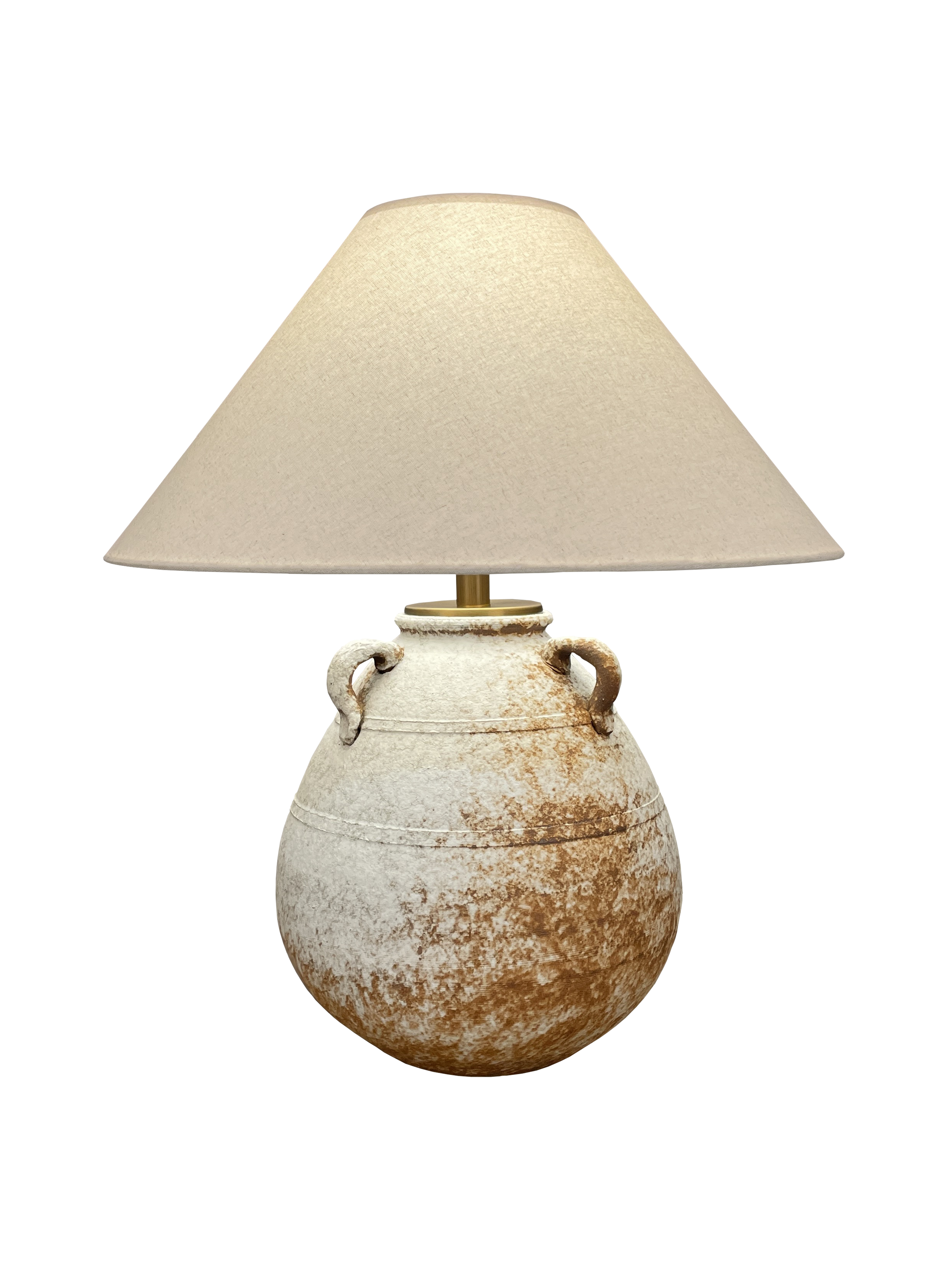 Architectural detail of the Azzaro Home Sandrift Table Lamp finished in aged brass - Ah25 30 2