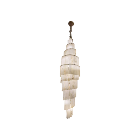 CELINE SELANITE LARGE SPIRAL CHANDELIER