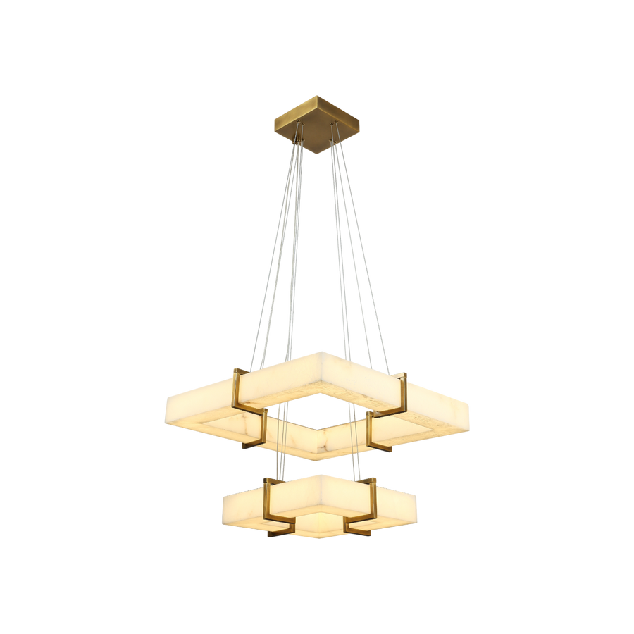 Lunexa Frame 2-Tier Parallel LED Chandelier