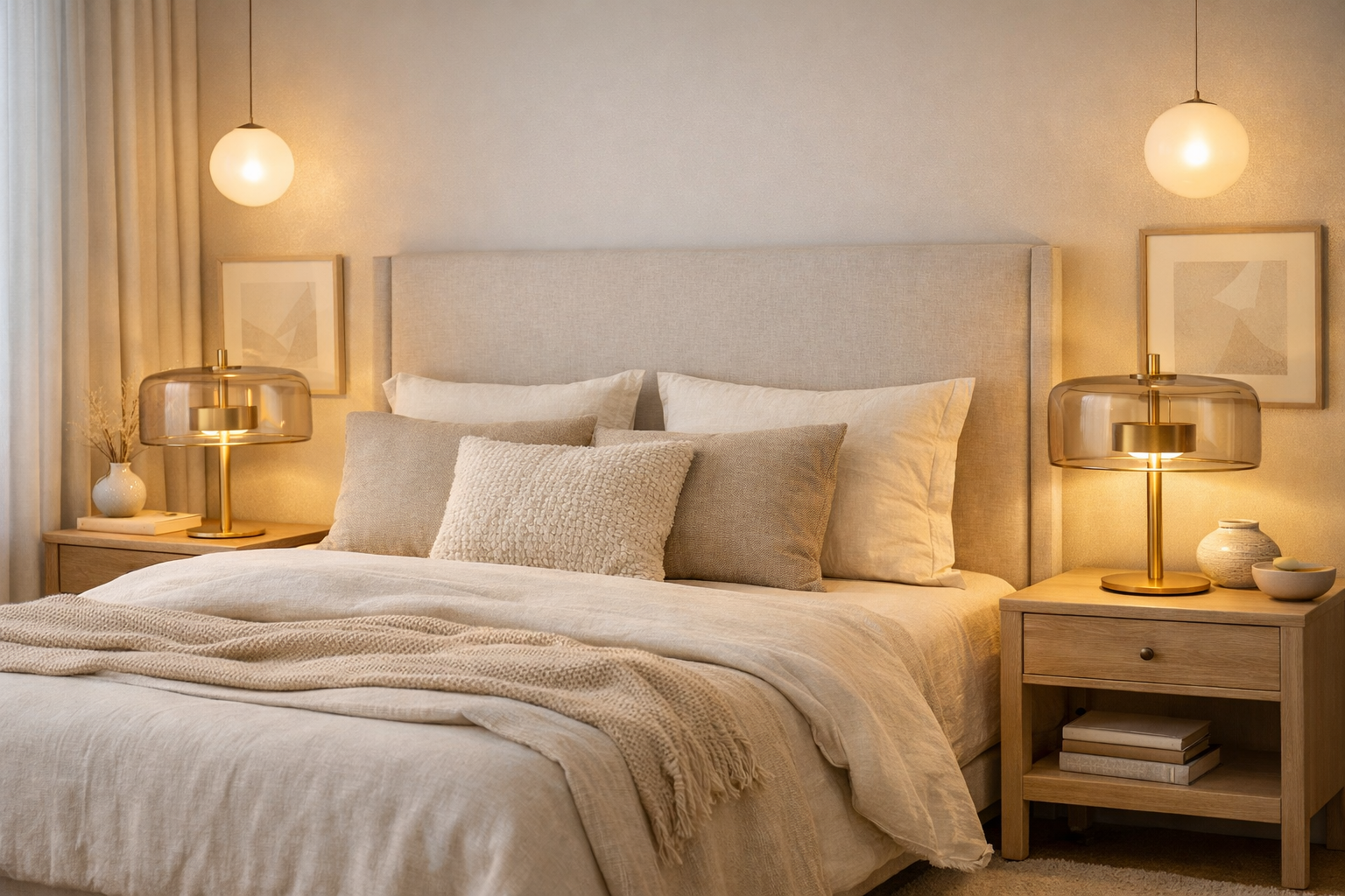 The Mira Dome Glass LED Table Lamp lighting fixture from Azzaro Home featuring a matte brass + cognac patina - Ah25 52 4 Lifestyle perspective