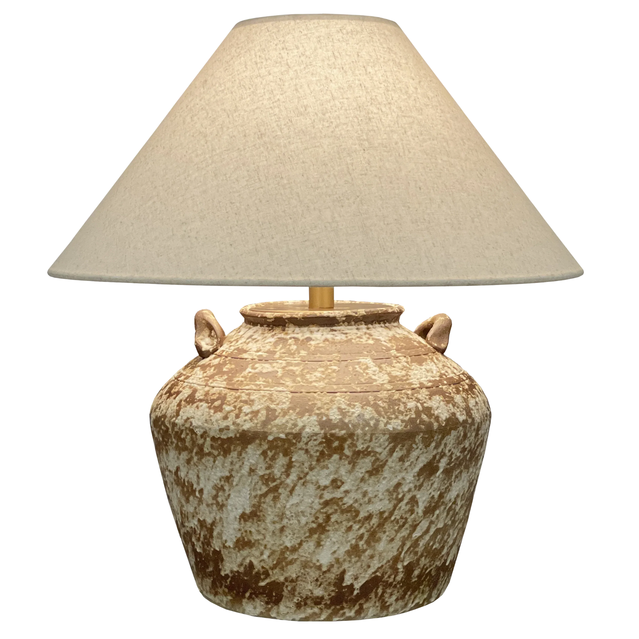 Luxury lighting fixture Antiqua Urn Table Lamp by Azzaro Home showcasing premium minerals construction in terra cotta - Antiqua Urn Table Lamp view