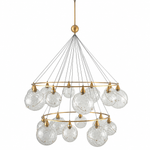 Celina Clear Water Glass Chandelier - 18 Lights