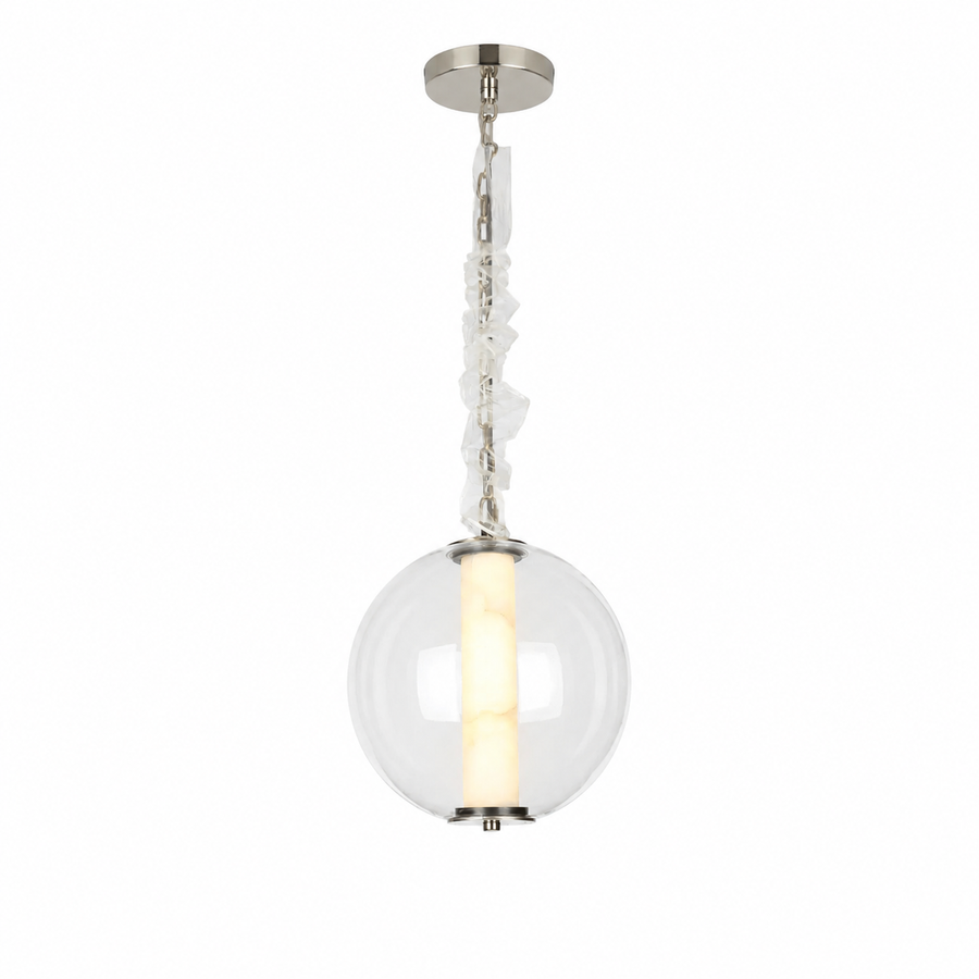 Clara Glass Tube Globe LED Pendant
