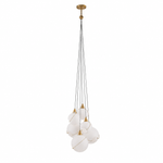 Celina Opal Glass Pendant - 6 Lights