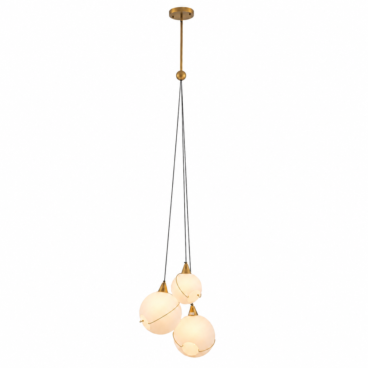 Celina Opal Glass Pendant - 3 Lights