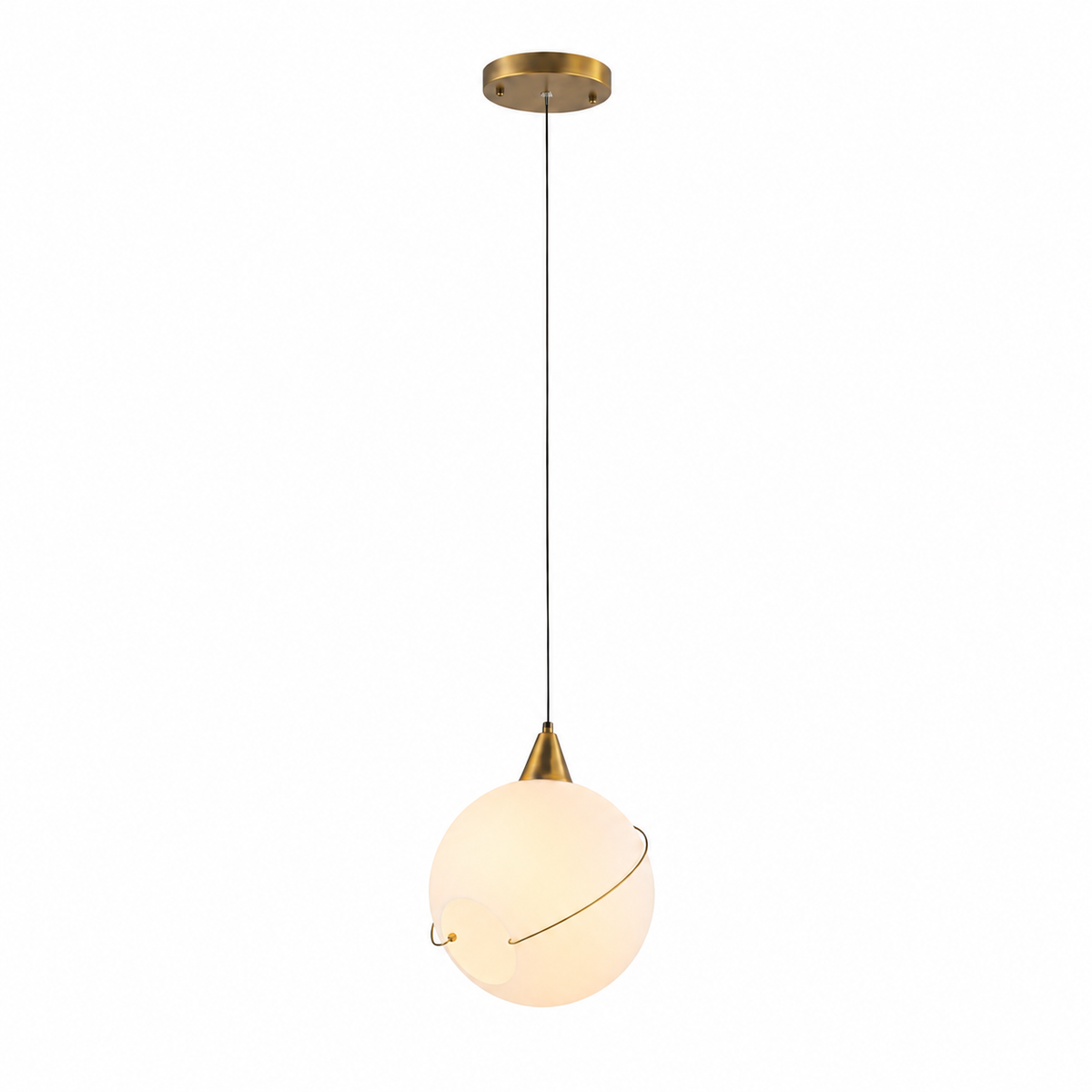 Celina 10.5" Opal Glass Orb, White