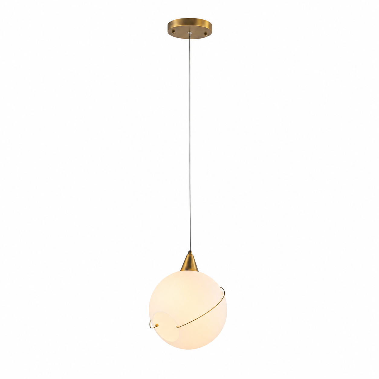 Celina 10.5" Opal Glass Orb, White