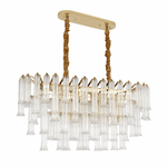 Celesta Flute 47 Inch Linear Glass Chandelier