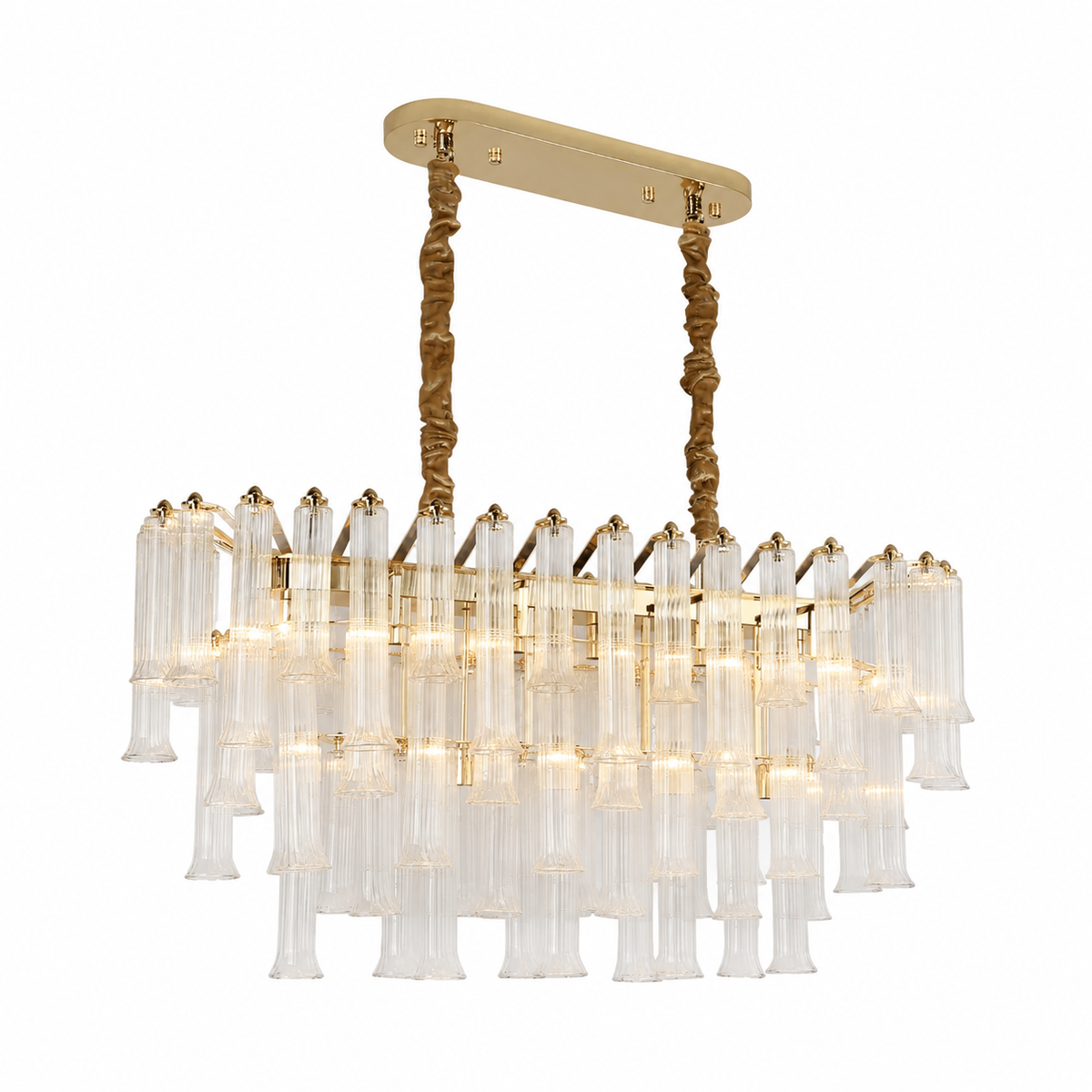 Celesta Flute 47 Inch Linear Glass Chandelier