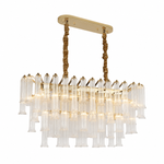 Celesta Flute 47 Inch Linear Glass Chandelier