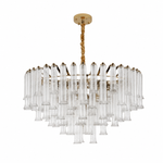 Celesta Flute 40 Inch Round Glass Chandelier