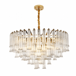 Celesta Flute 40 Inch Round Glass Chandelier