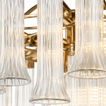 Celesta Flute 40 Inch Round Glass Chandelier