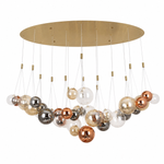 Tricolor Drift 45-Globe LED Chandelier