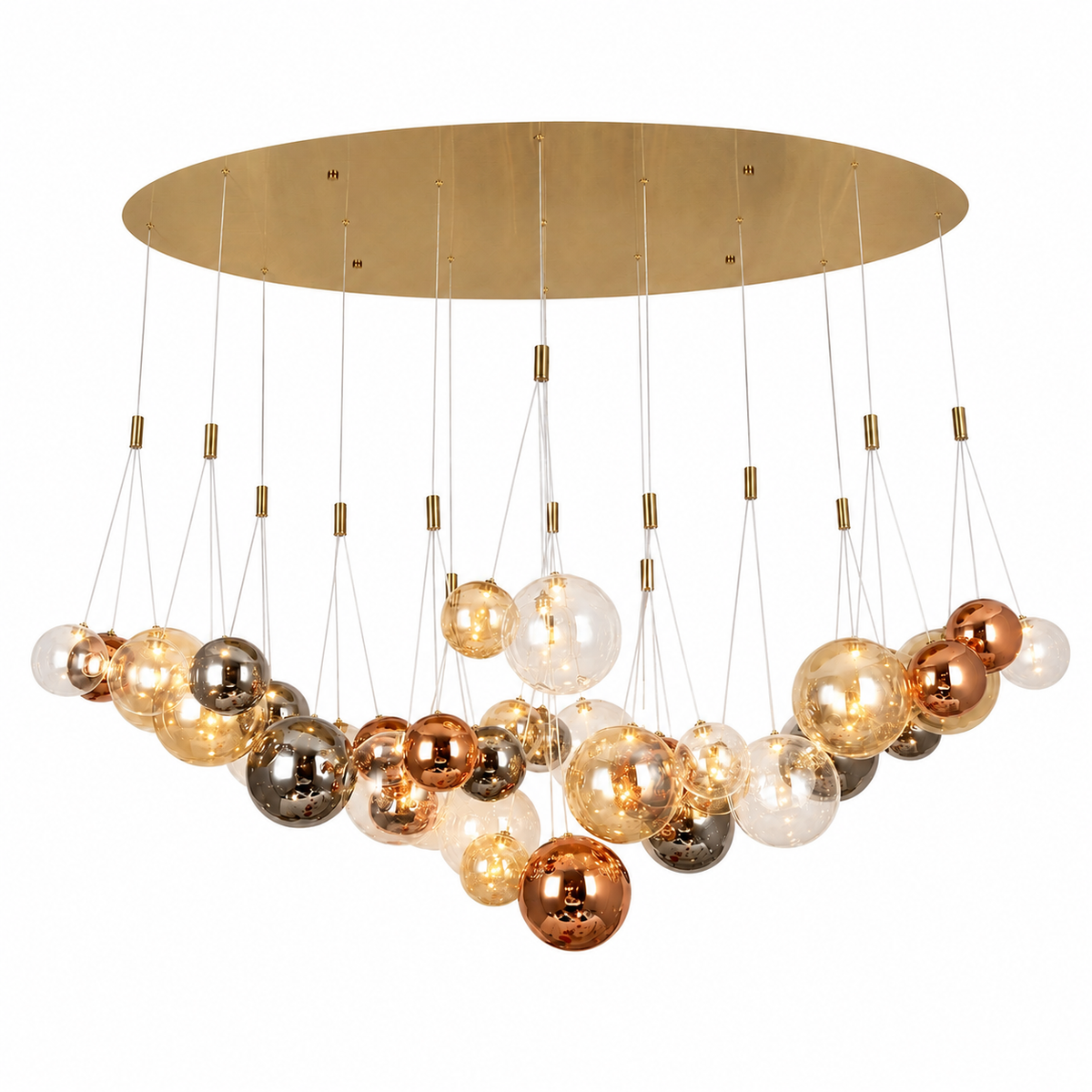 Tricolor Drift 45-Globe LED Chandelier