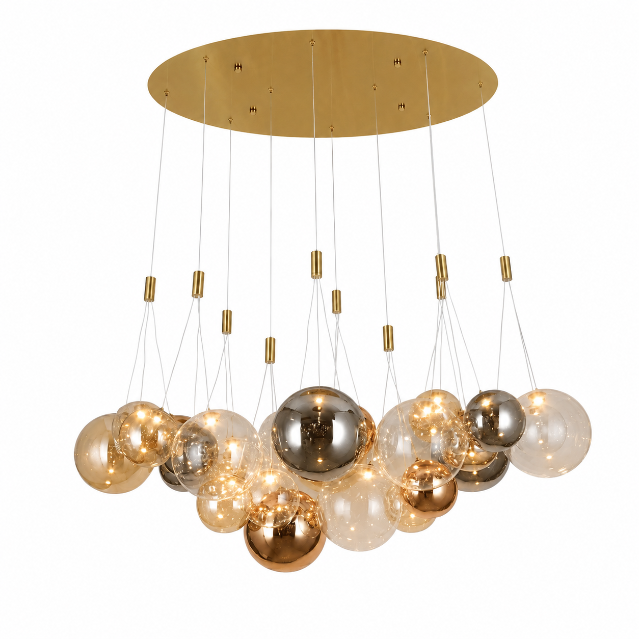 Tricolor Drift 30-Globe LED Chandelier