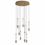 Vertura Cylinder 9-Light Glass Chandelier