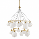 Celina Opal Glass Round Chandelier - 18 Lights