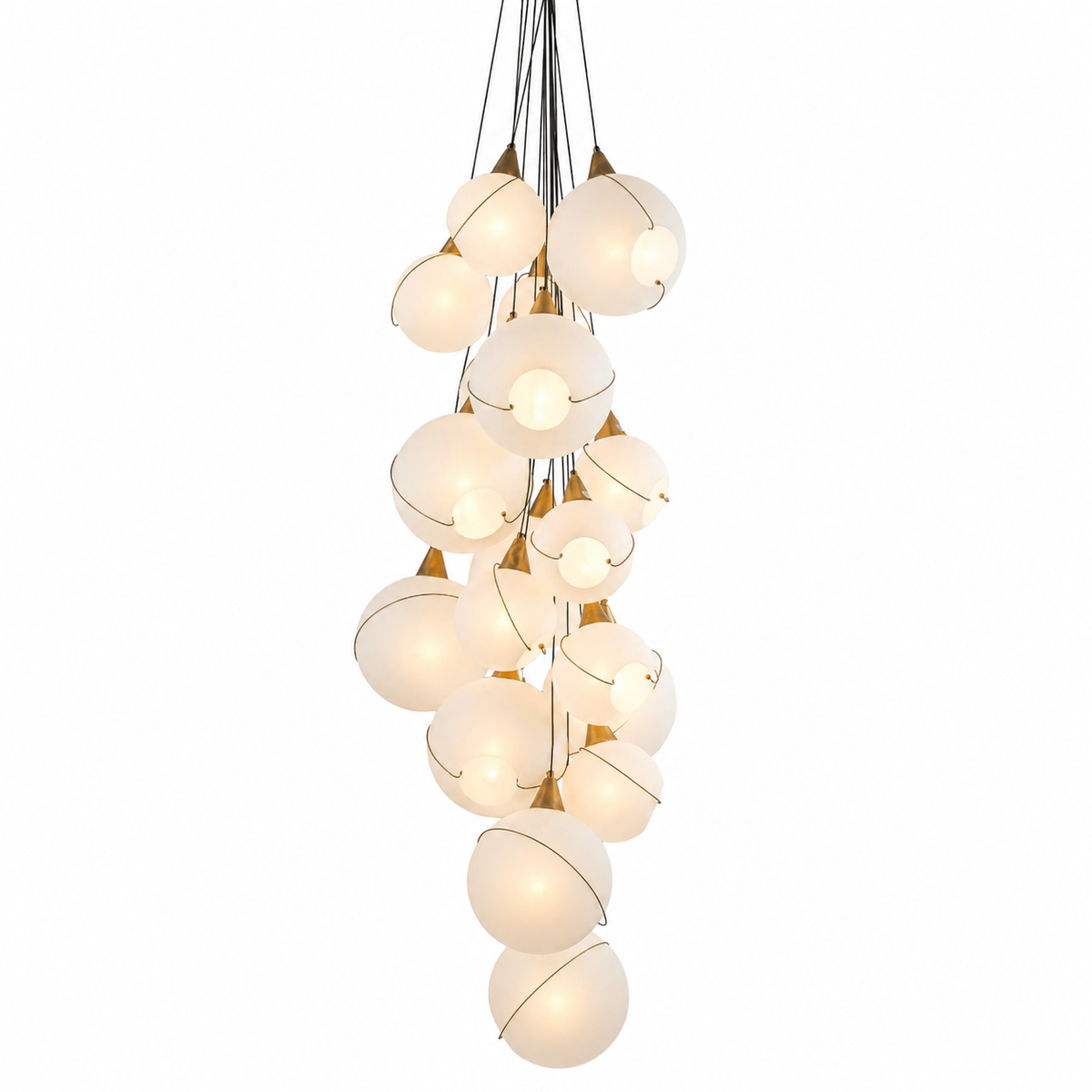 Celina 18-Light Opal Globe Multi-Light Chandelier