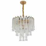 Celesta Flute 24 Inch Round Glass Chandelier