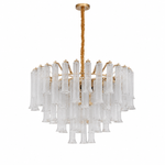 Celesta Flute 32 Inch Round Glass Chandelier