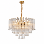 Celesta Flute 32 Inch Round Glass Chandelier