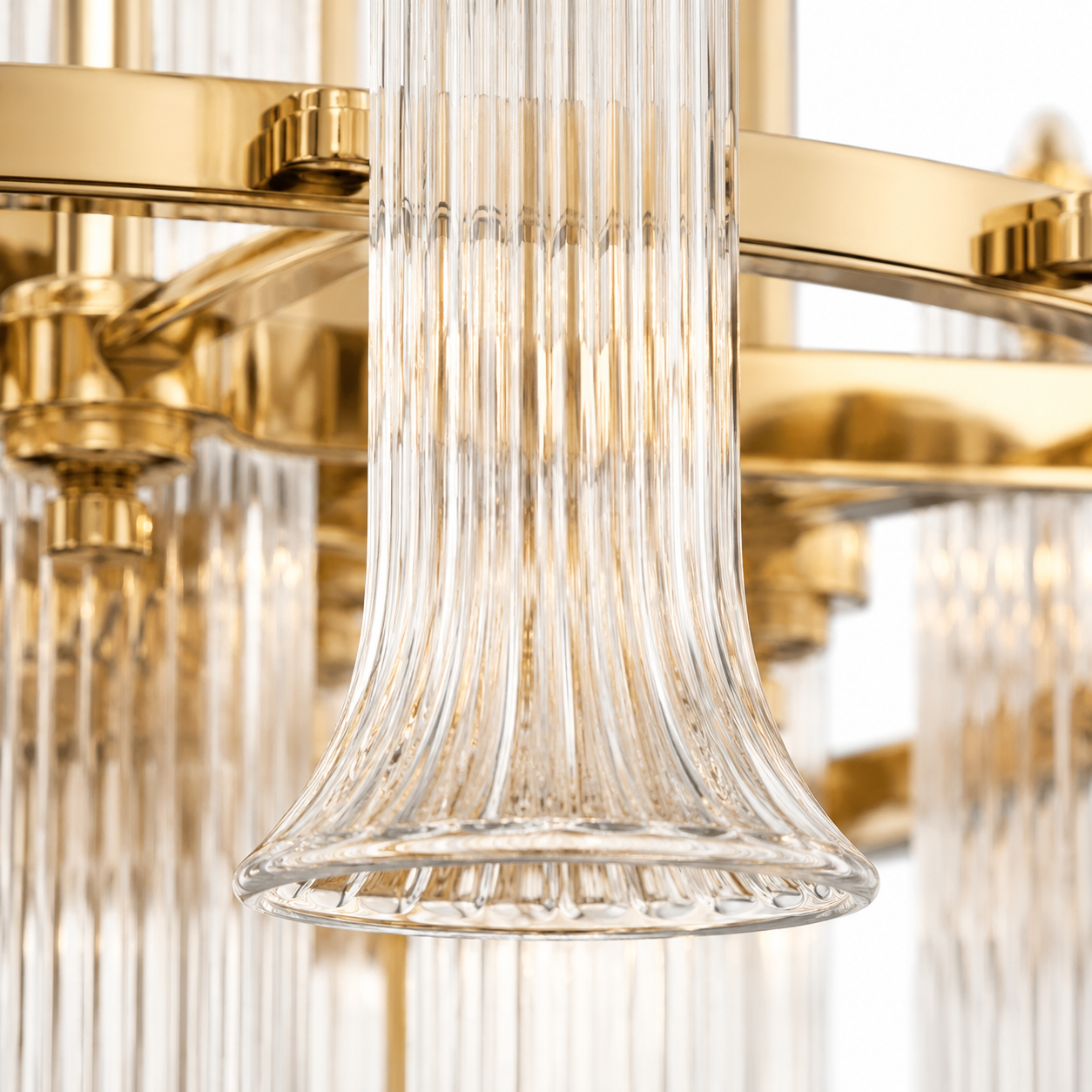 Celesta Flute 32 Inch Round Glass Chandelier