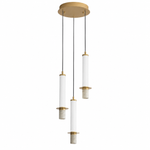 Vertura Cylinder 3-Light Glass Chandelier
