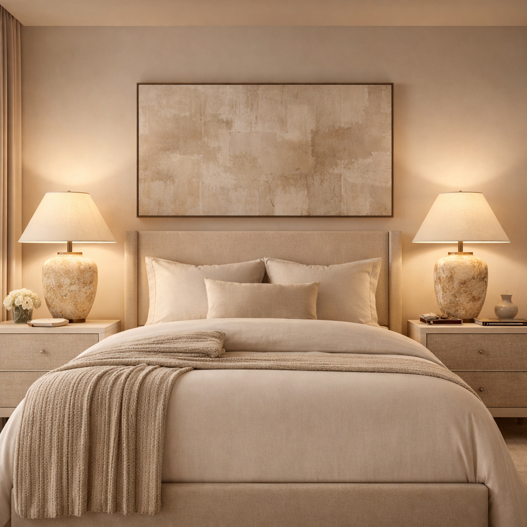 Azzaro Home's Helena Aged Ceramic Table Lamp illuminating a sophisticated interior in aged brass - Chatgpt Image Mar 19 2026 03 05 08 Pm perspective