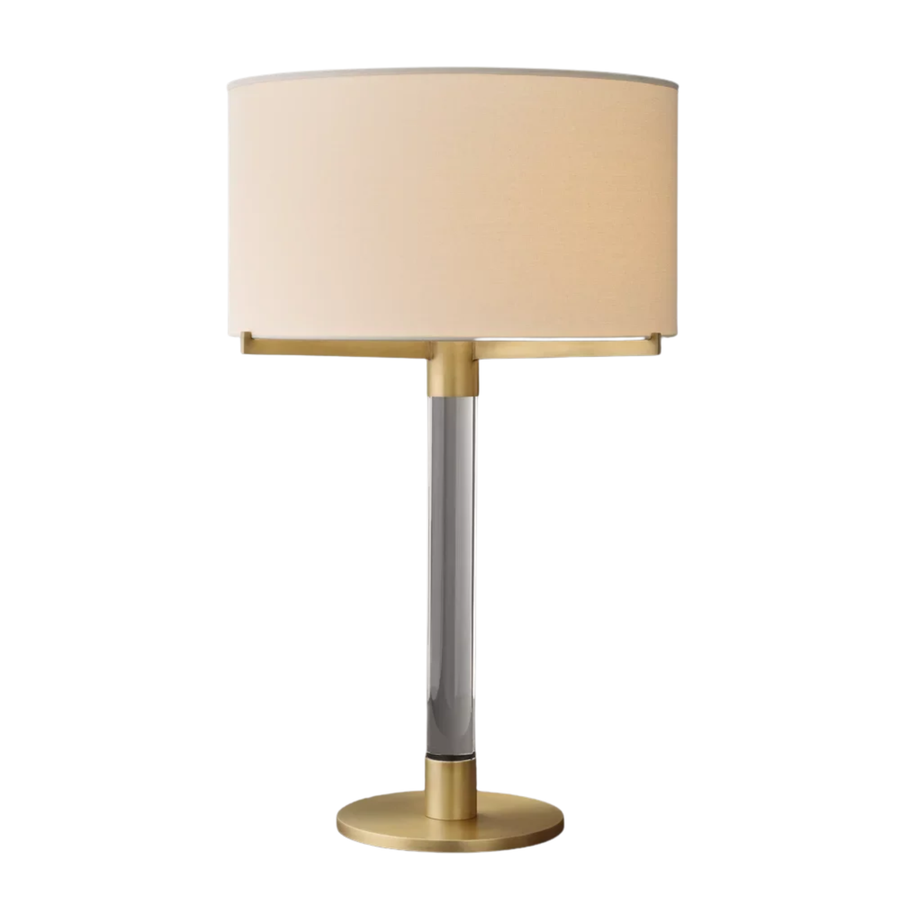 Clario Aged Brass Crystal Table Lamp
