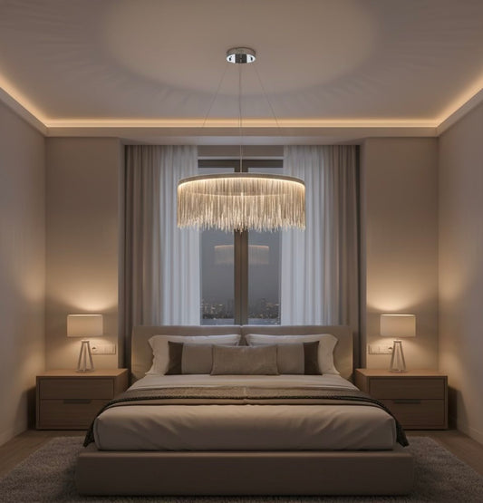 FRINGE NOIR 31" ROUND CHANDELIER