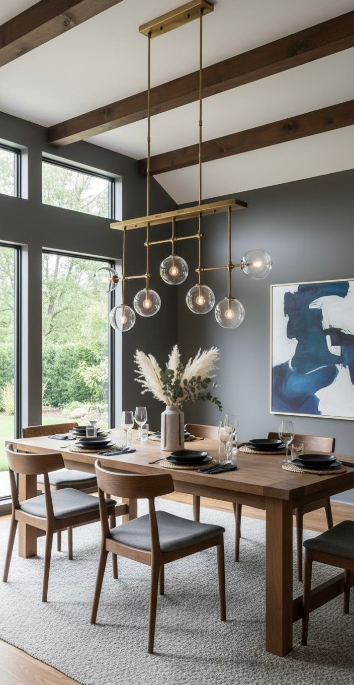 Shadowline 7-Light Linear Globe Chandelier