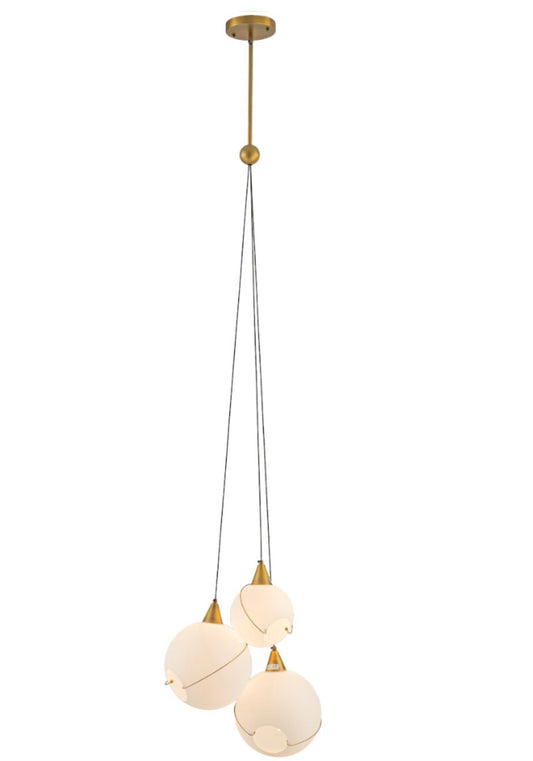 CELINA OPAL GLASS PENDANT - 3 LIGHTS