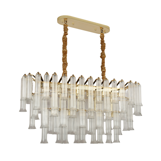 CELESTA FLUTE 47" RECTANGULAR CHANDELIER