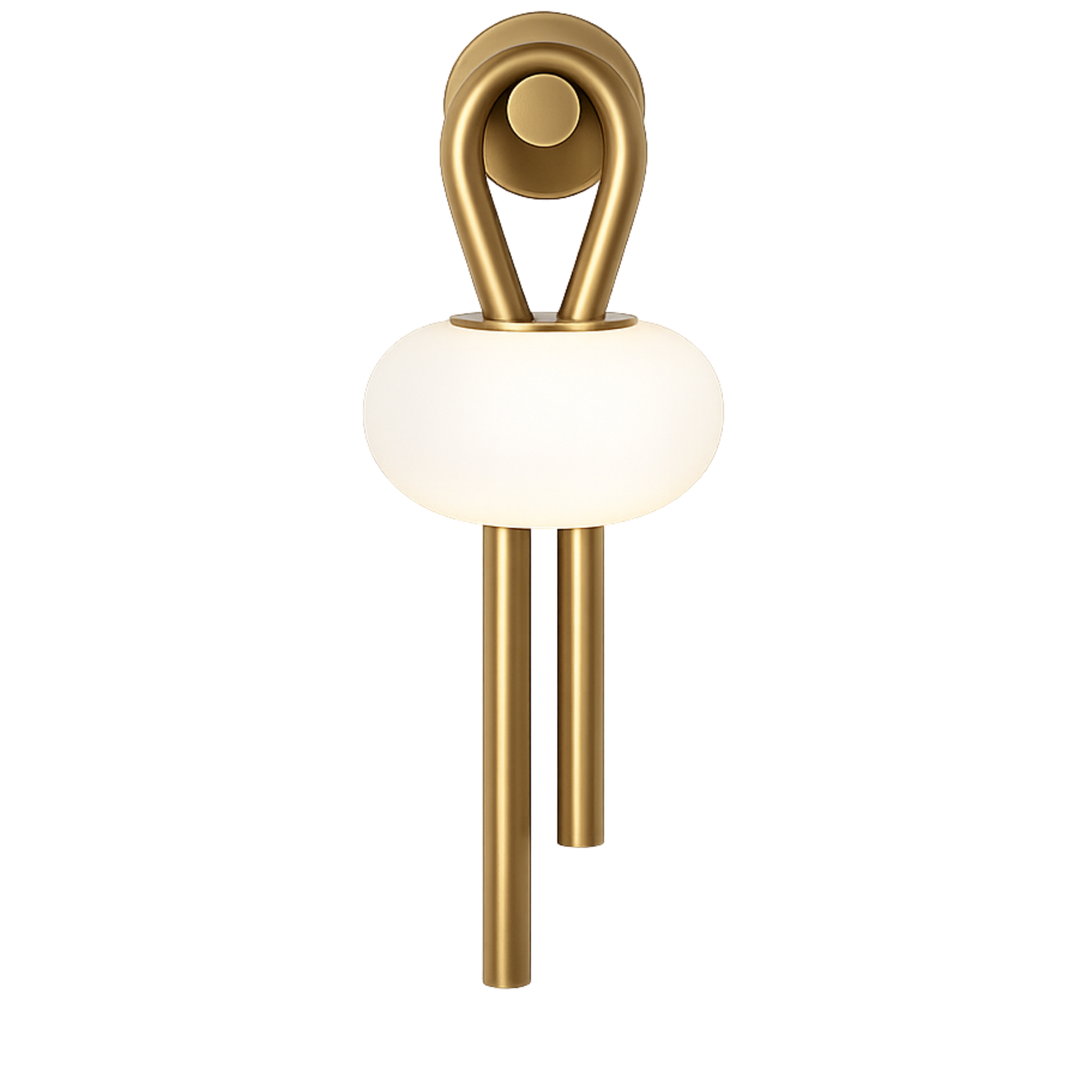Architectural detail of the Azzaro Home Arclux LED Wall Sconce finished in antique brass - Architectural Led Wall Sconce