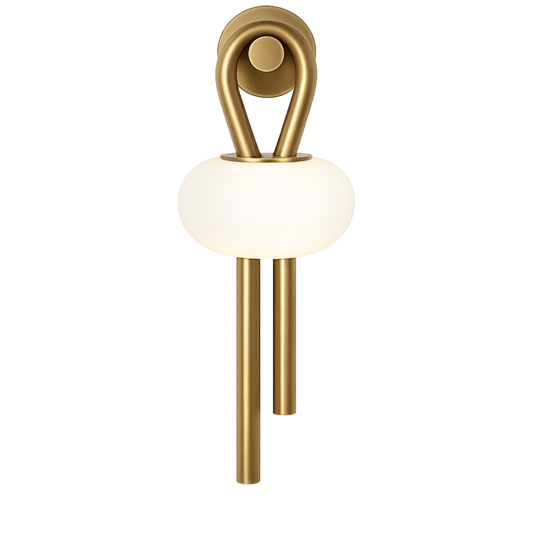 Architectural detail of the Azzaro Home Arclux LED Wall Sconce finished in antique brass - Architectural Led Wall Sconce